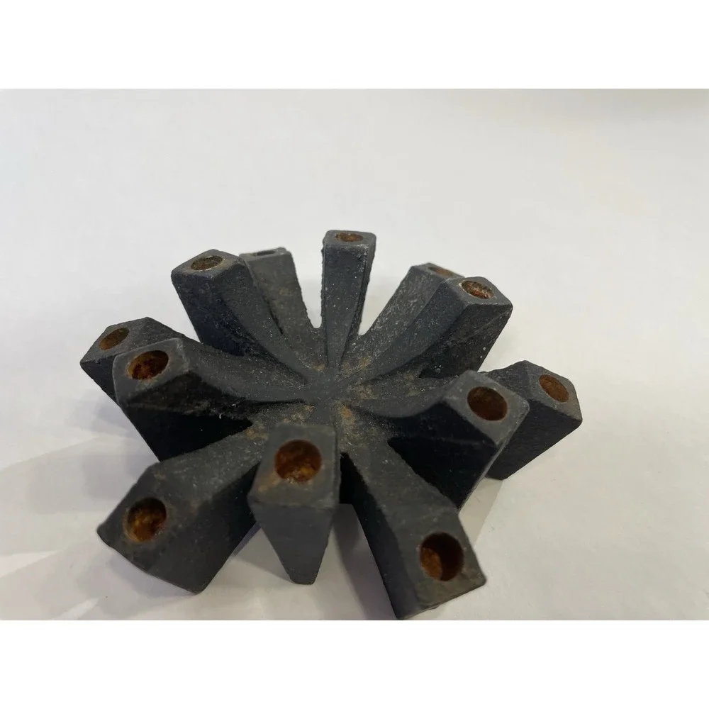 Hallmark Danish Mid-Century 1969 Vintage Cast Iron Sculpted Taper Candle Holder